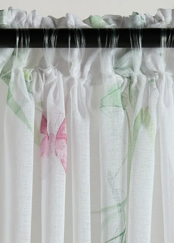 Tenda trasparente in fantasia floreale (pacco da 1), bonprix