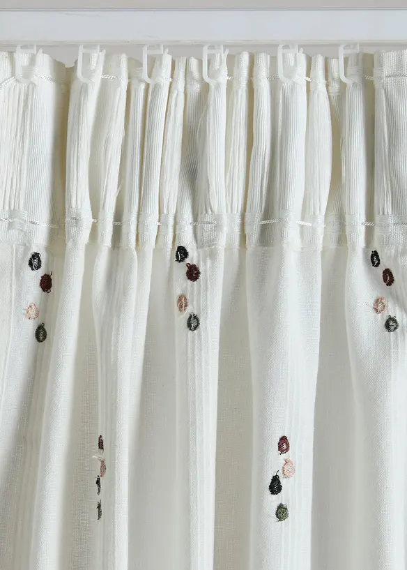 Tenda in cotone biologico con pois ricamati (pacco da 1), bonprix