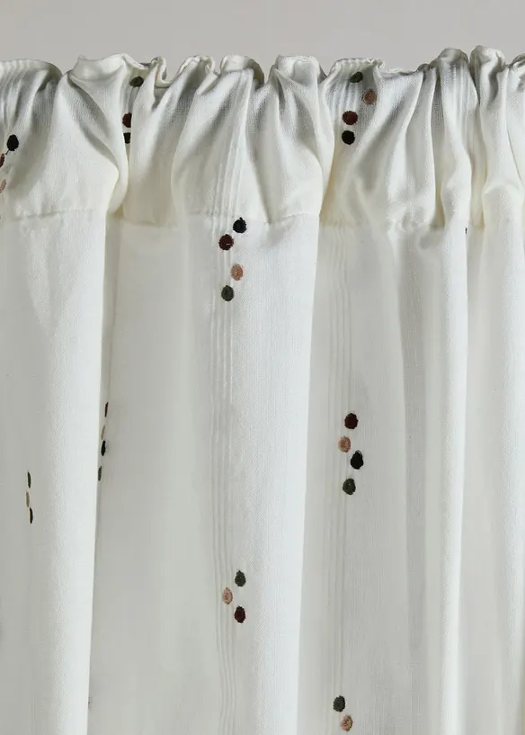 Tenda in cotone biologico con pois ricamati (pacco da 1), bonprix