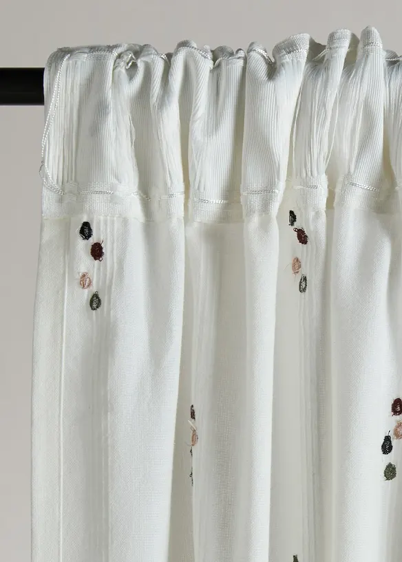 Tenda in cotone biologico con pois ricamati (pacco da 1), bonprix