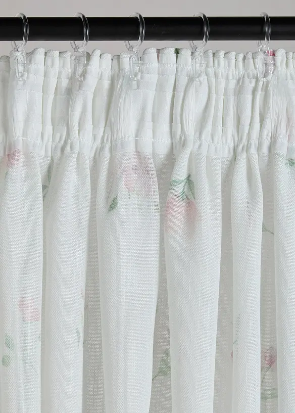 Tenda trasparente a fiori (pacco da 1), bonprix