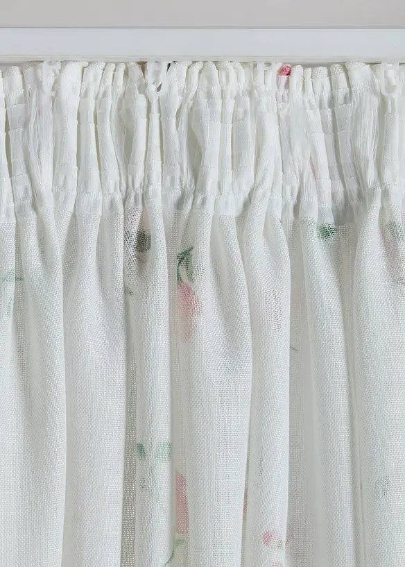 Tenda trasparente a fiori (pacco da 1), bonprix