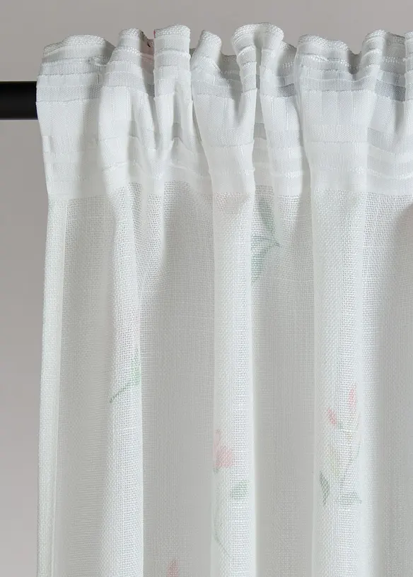 Tenda trasparente a fiori (pacco da 1), bonprix