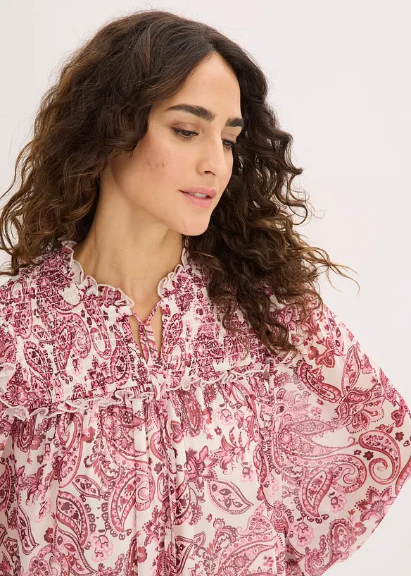 Abito tunica in morbido mesh, bonprix