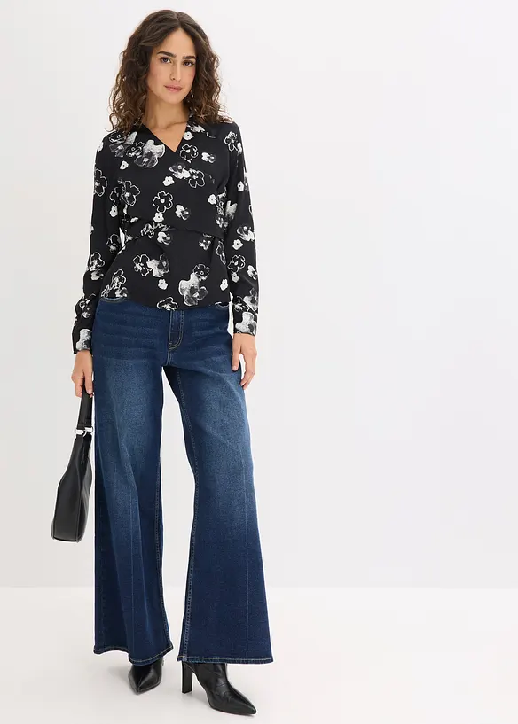 Blusa in satin fluente, bonprix