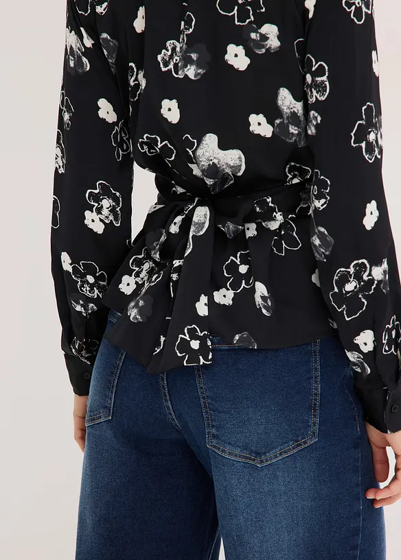 Blusa in satin fluente, bonprix