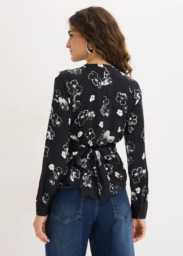 Blusa in satin fluente, bonprix