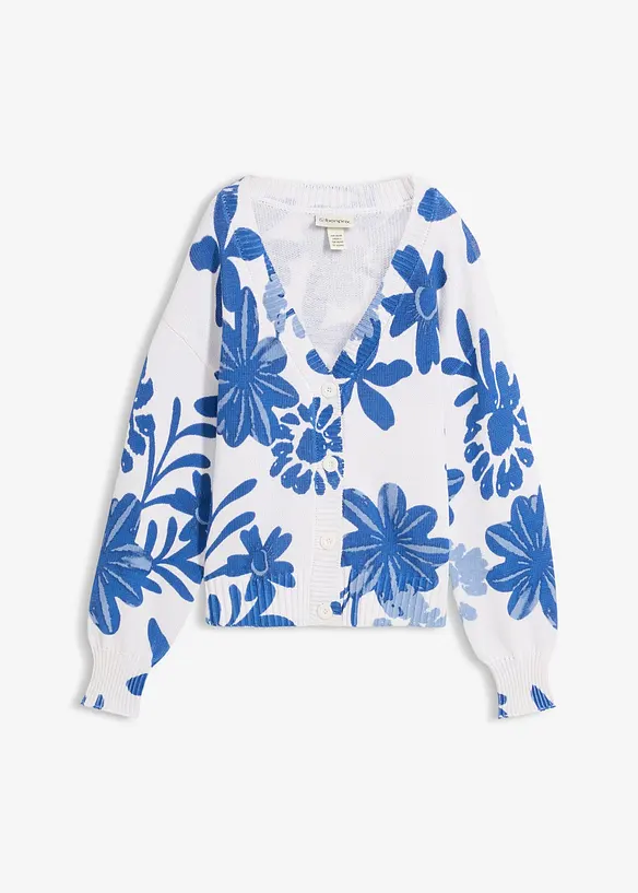 Cardigan con stampa floreale, bonprix