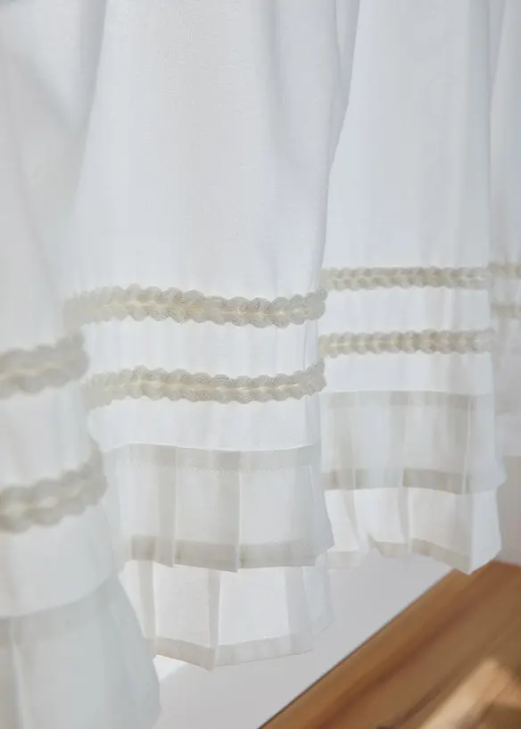 Tenda a vetro in cotone biologico con ruches, bonprix