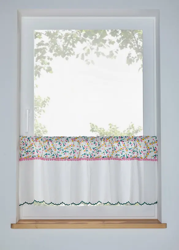 Tenda a vetro in cotone biologico con pizzo, bonprix