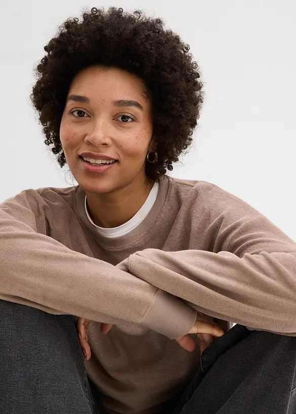 Maglia in spugna a maniche lunghe, bonprix