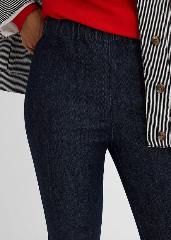 Jeans slim fit cropped, vita alta, bonprix