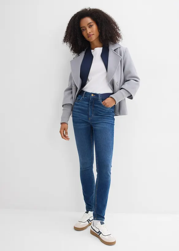 Jeans skinny con elastico in vita, vita alta, bonprix