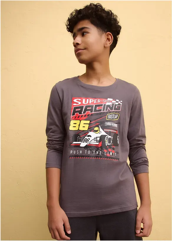 Maglia a maniche lunghe in puro cotone biologico, bonprix