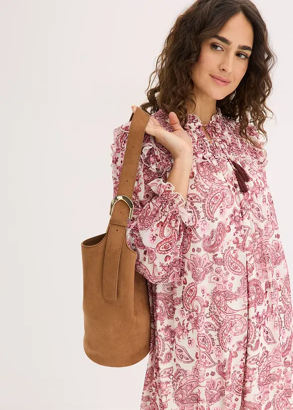 Abito tunica in morbido mesh, bonprix