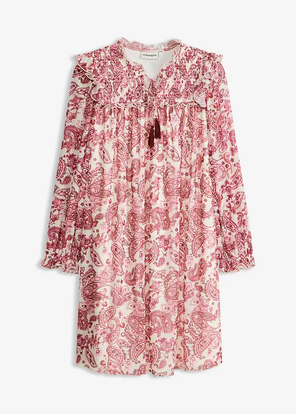 Abito tunica in morbido mesh, bonprix