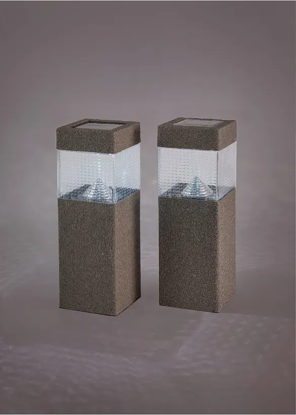 Lampada segnapassi solare decorativa (pacco da 2), bonprix