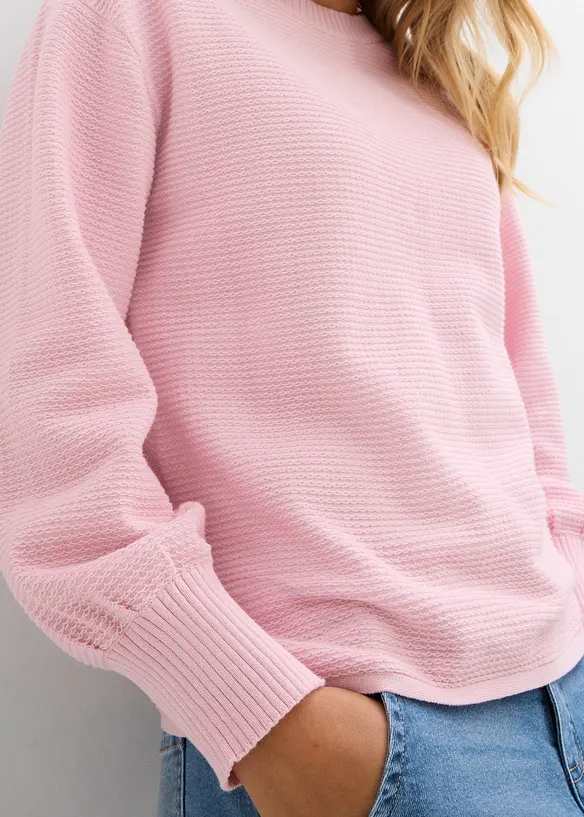 Maglione in misto cotone, bonprix