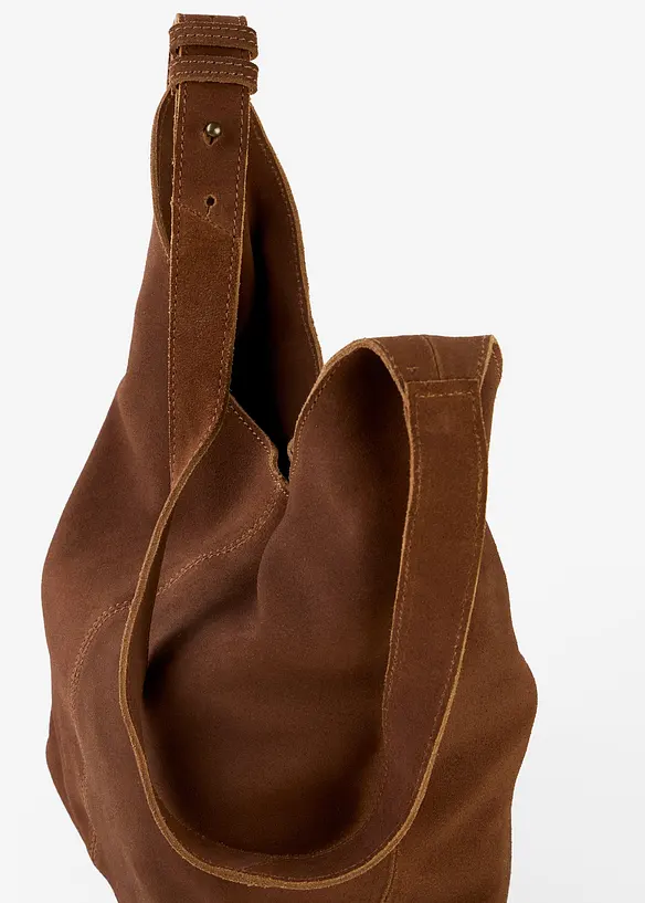 Borsa a sacco in similpelle scamosciata, bonprix