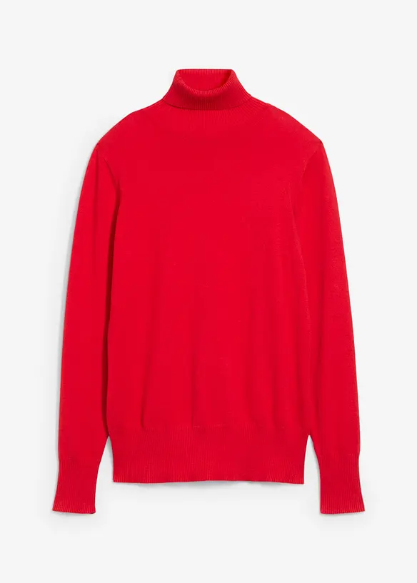 Maglione a collo alto in filato fine, bonprix