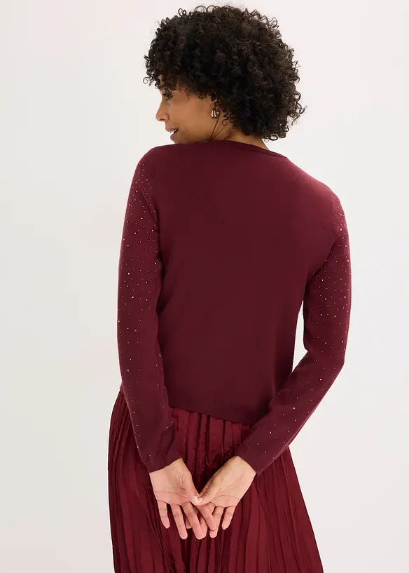 Cardigan con pietruzze scintillanti, bonprix
