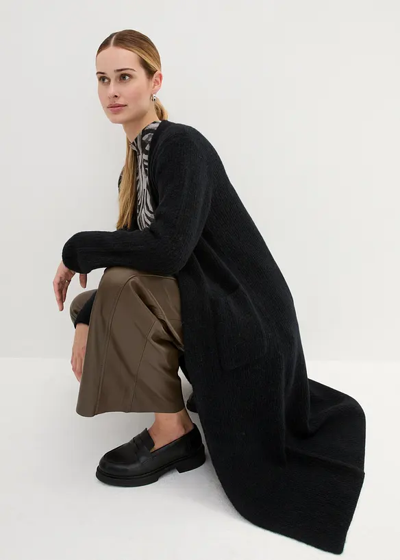 Maxi cardigan con fibra di alpaca, bonprix
