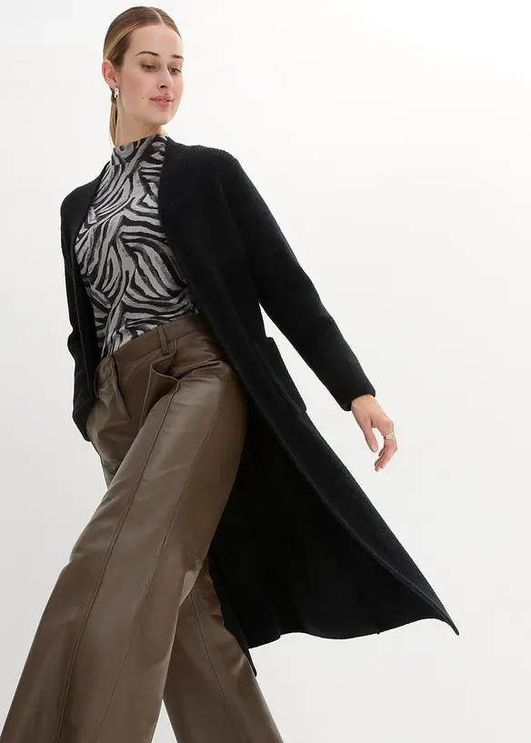 Maxi cardigan con fibra di alpaca, bonprix