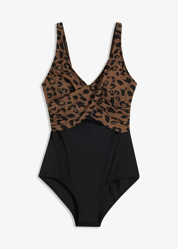 Bellissimo costume intero con effetto incrociato, bonprix