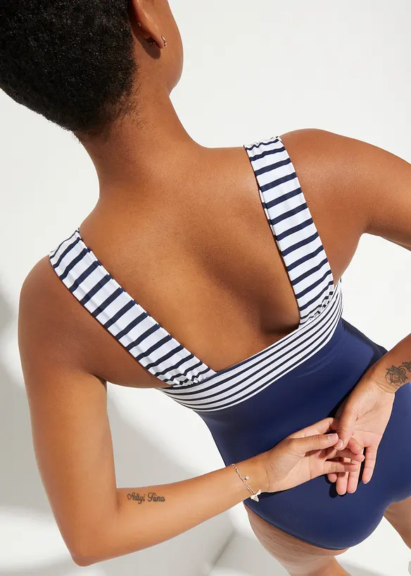 Costume intero con effetto modellante medio e spalline larghe, bonprix