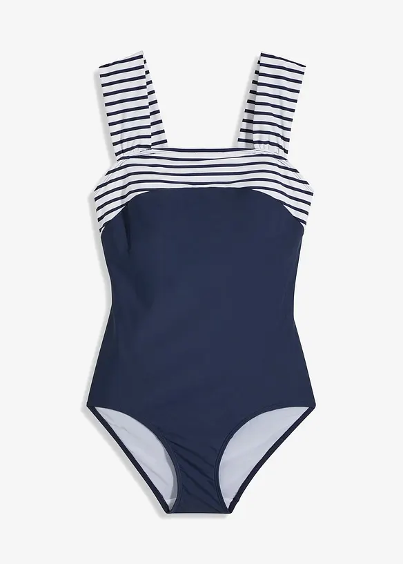 Costume intero con effetto modellante medio e spalline larghe, bonprix