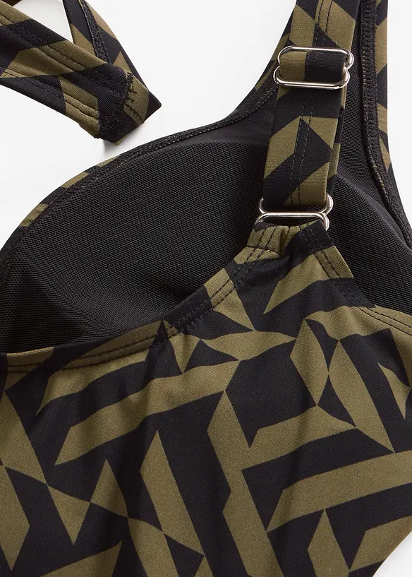 Costume intero con scollatura a V ed effetto modellante leggero, bonprix