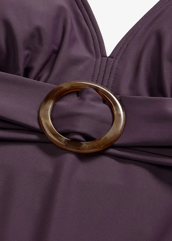 Costume intero con scollatura a V ed effetto modellante leggero, bonprix