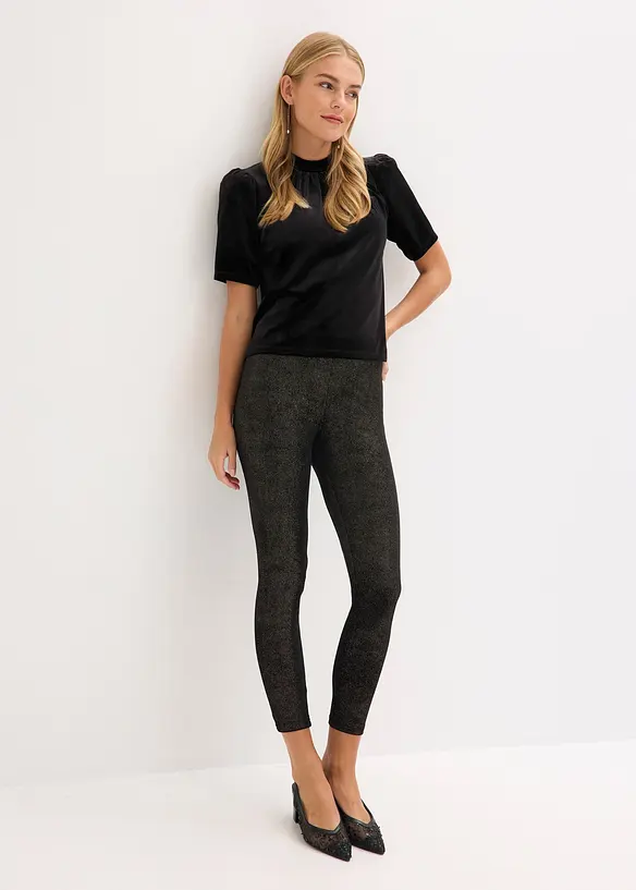 Leggings in velluto glitterato, bonprix