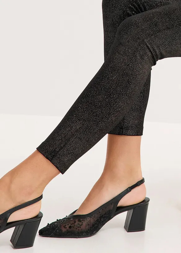 Leggings in velluto glitterato, bonprix