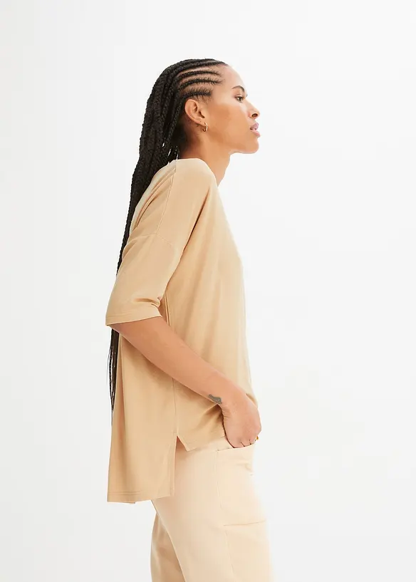Maglia boxy in misto viscosa morbido, bonprix