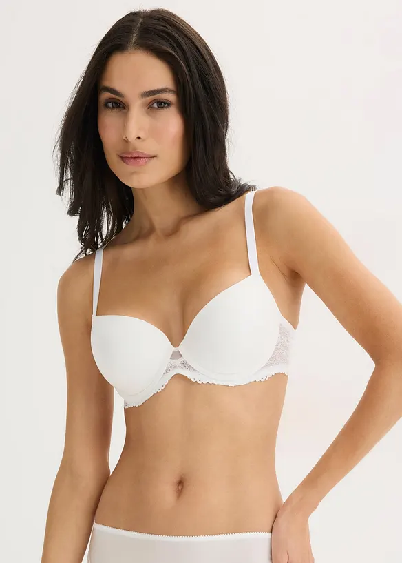 Reggiseno con coppe preformate e pizzo delicato, bonprix