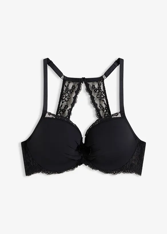 Reggiseno in pizzo con coppe preformate, ferretto e schiena a vogatore, bonprix