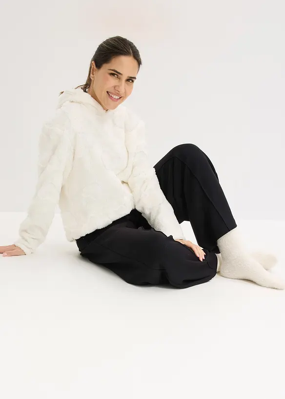 Maglia pigiama oversize con motivo a cuoricini, bonprix