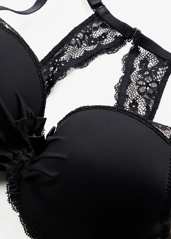 Reggiseno in pizzo con coppe preformate, ferretto e schiena a vogatore, bonprix