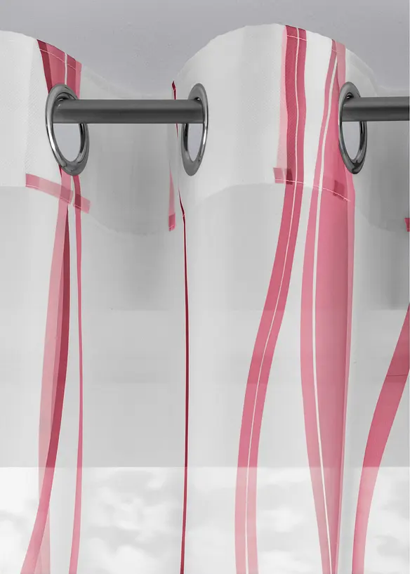 Tenda trasparente con fantasia ondulata (pacco da 1), bonprix