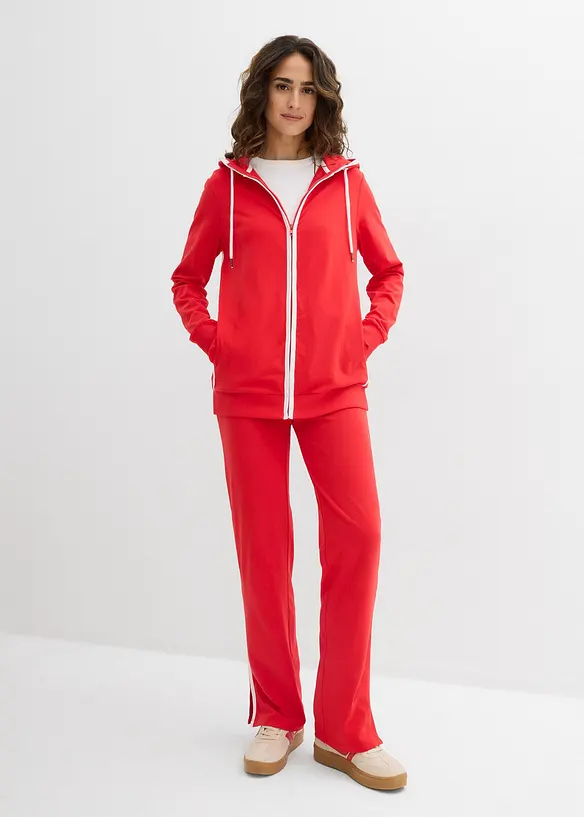 Tuta sportiva in cotone elasticizzato (set 2 pezzi), bonprix