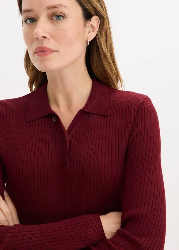 Maglione in filato fine con bottoni, bonprix