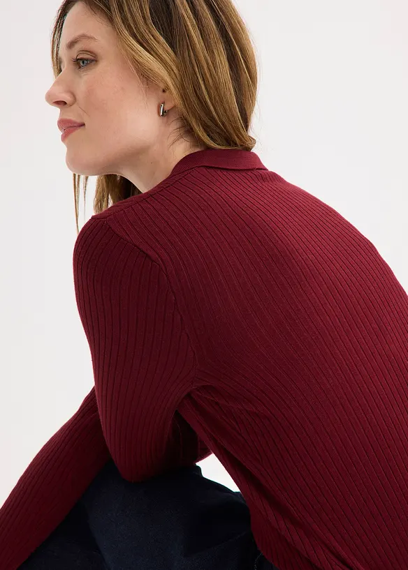 Maglione in filato fine con bottoni, bonprix