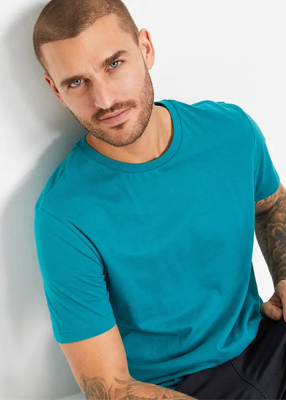 T-shirt in puro cotone (pacco da 2), bonprix