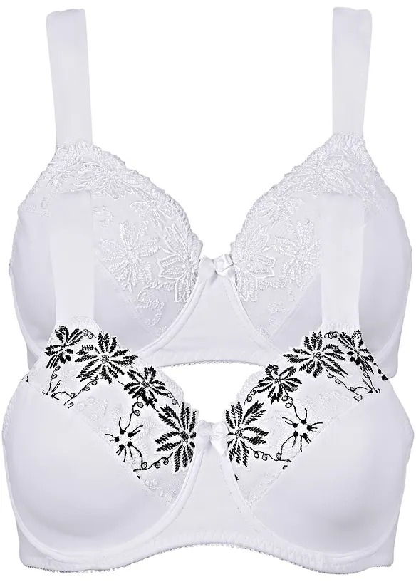 Reggiseno con ferretto e spalline imbottite (pacco da 2), bonprix
