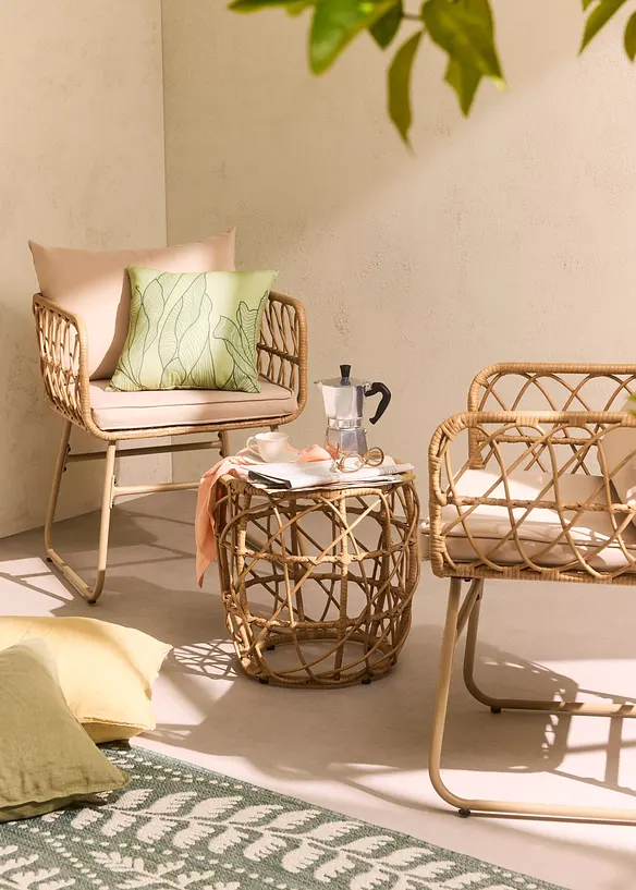 Tavolino e poltrone da giardino (set 3 pezzi), bonprix