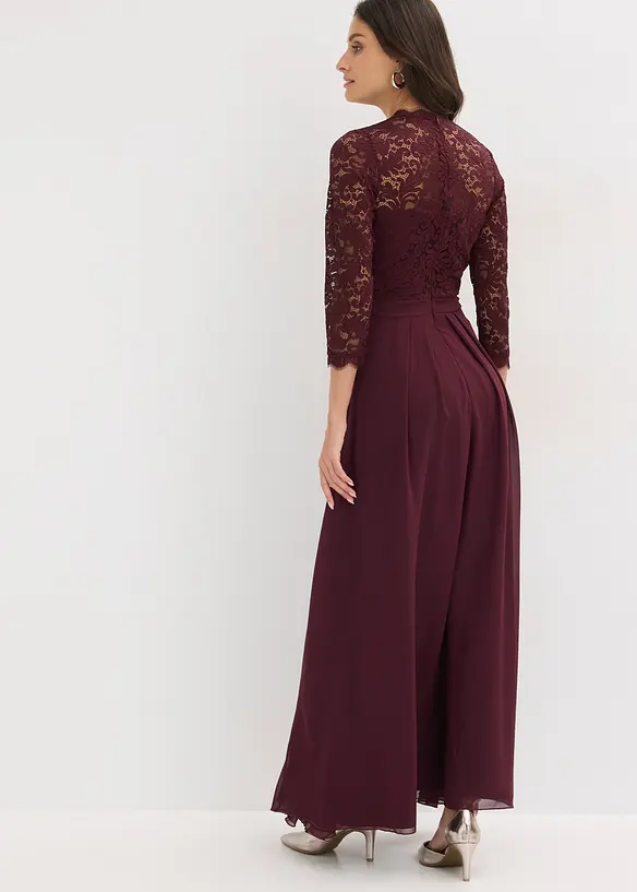 Abito lungo con pizzo, bonprix