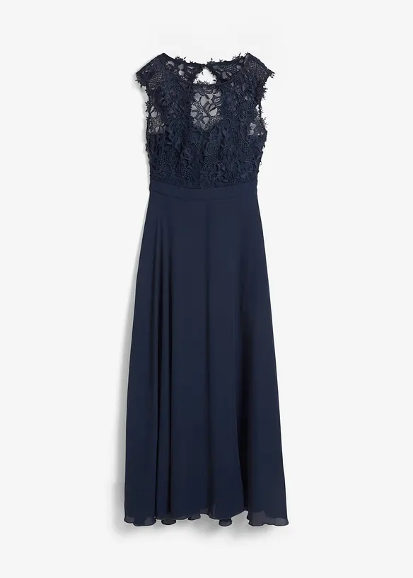 Abito lungo con pizzo, bonprix