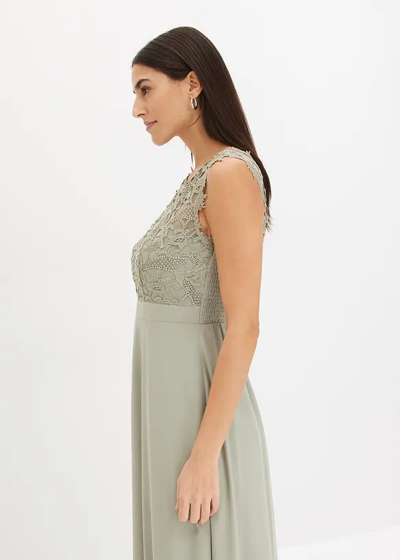 Abito lungo con pizzo, bonprix