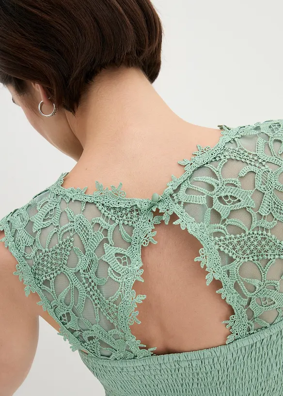 Abito lungo con pizzo, bonprix